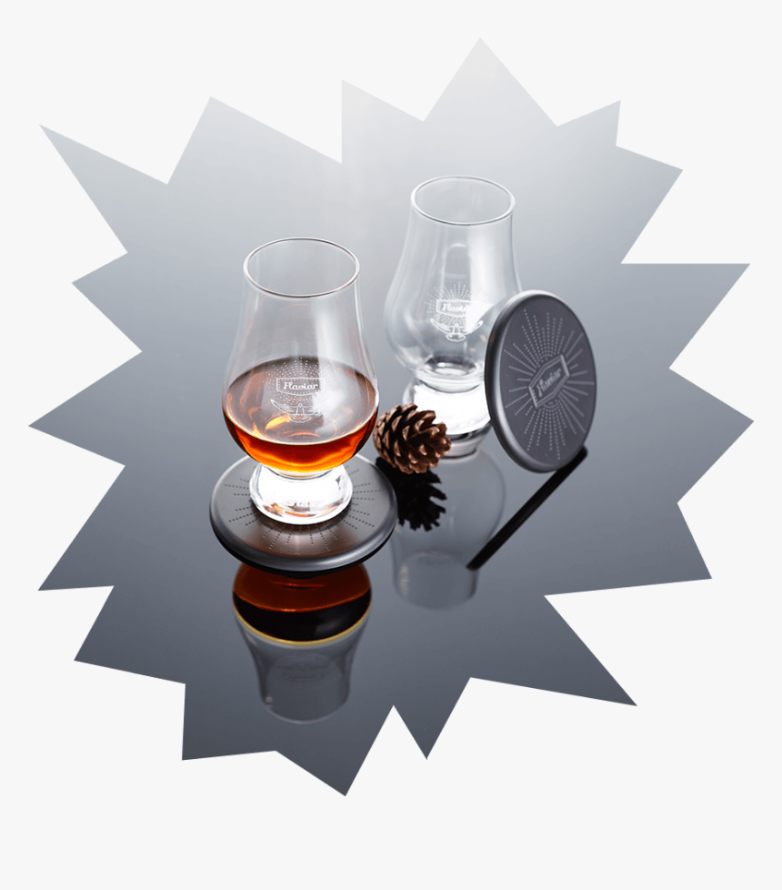 2 Flaviar Whisky Glasses & Coasters - Trophy, HD Png Download, Free Download