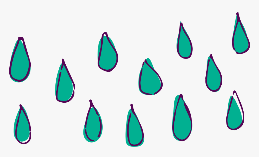 Raindrop Material Cartoon Rain Drawing Free Transparent - Rain Cartoon Drawing Png, Png Download, Free Download