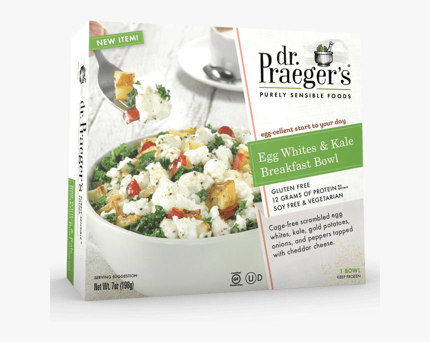 Egg Whites & Kale Breakfast Bowl - Dr Praeger's Egg White Kale Bowl, HD Png Download, Free Download