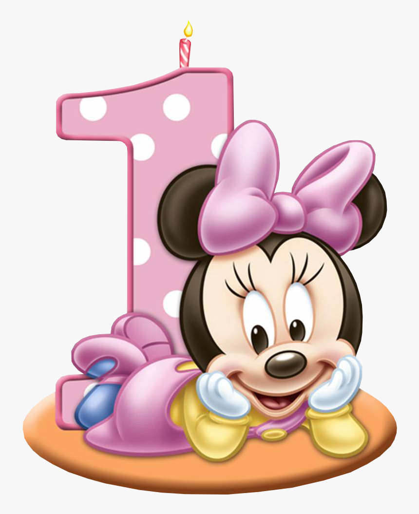 Mickey Minnie Baby Birthday Cake Mouse Clipart - Minnie Mouse Baby 1st Birthday, HD Png Download, Free Download