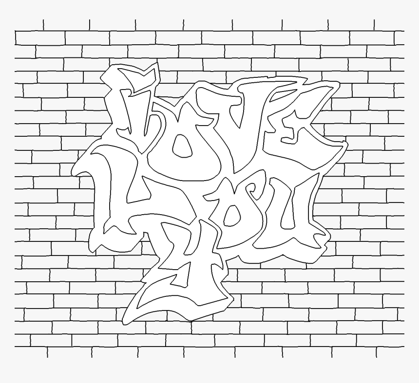 Graffiti Word Coloring Pages - Brick Wall Texture, HD Png Download, Free Download