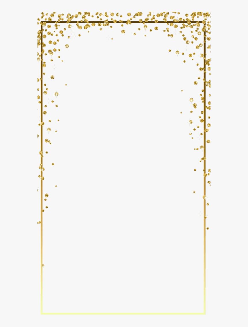 Gold Glitter Confetti Border Png - Glitter Confetti Border Png, Transparent  Png - kindpng