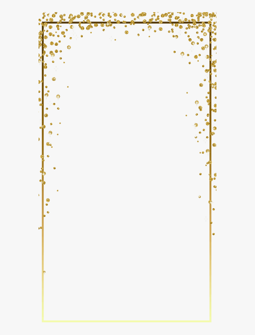 Gold Glitter Confetti Border Png - Glitter Confetti Border Png, Transparent Png, Free Download