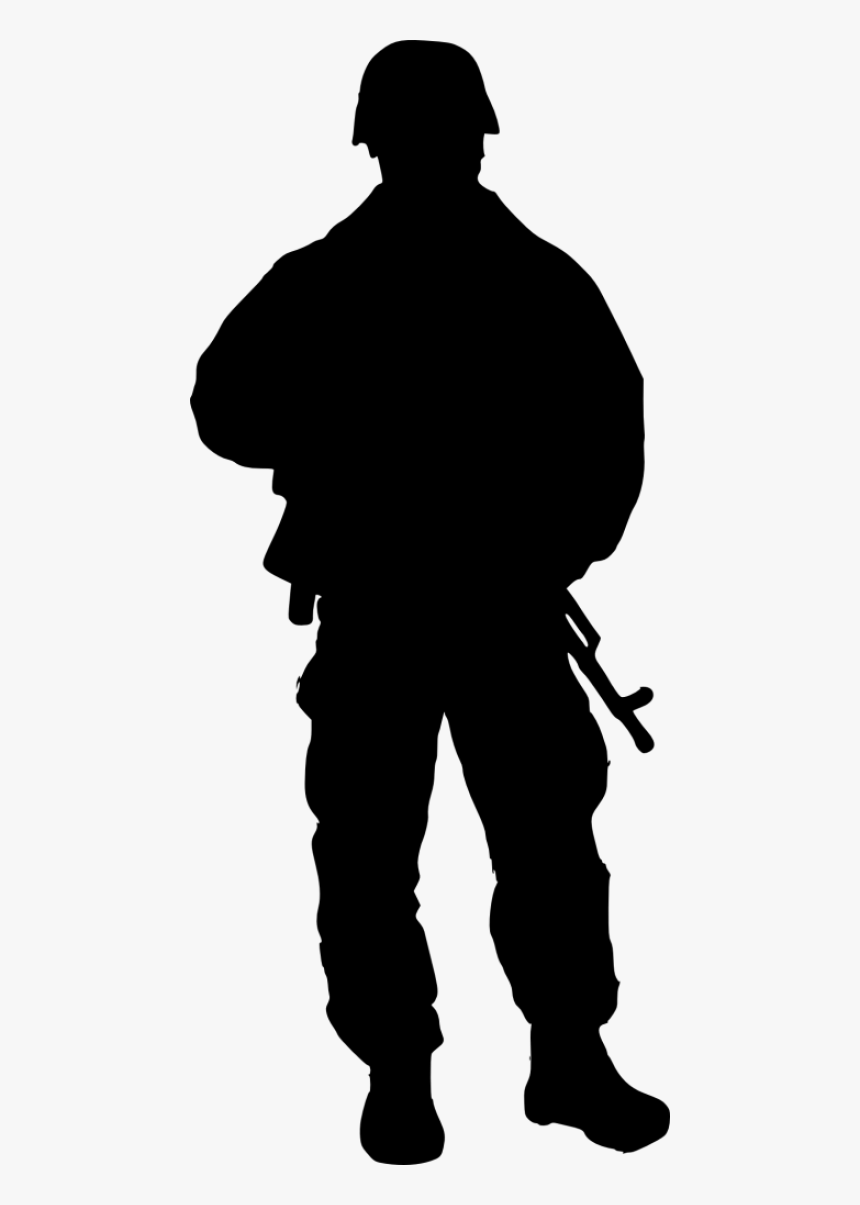 Soldier Silhouette Png - Transparent Background Soldier Black Silhouette, Png Download, Free Download