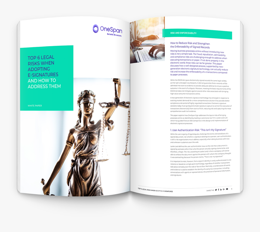 Top 6 Legal Risks Of E Signatures & E Transactions - Magazine, HD Png Download, Free Download