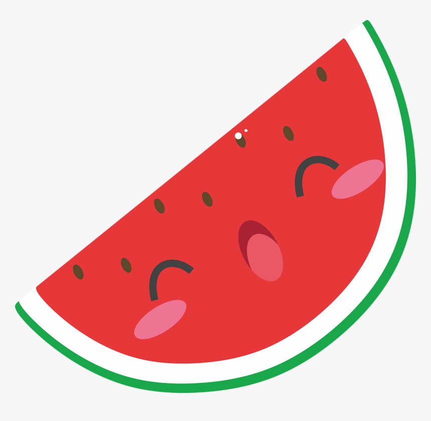 Watermelon, Red, Fruit, Juicy, Nice, Cute, Kawaii - Cute Watermelon Png, Transparent Png, Free Download