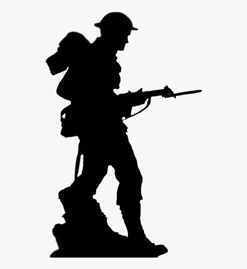 Transparent Soldier Silhouette Png - Silhouette Of A Ww1 Soldier, Png Download, Free Download