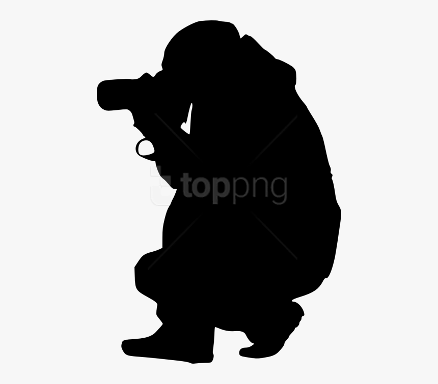 Photographer With Camera Silhouette Png - Photography Camera Png Logo, Transparent Png, Free Download