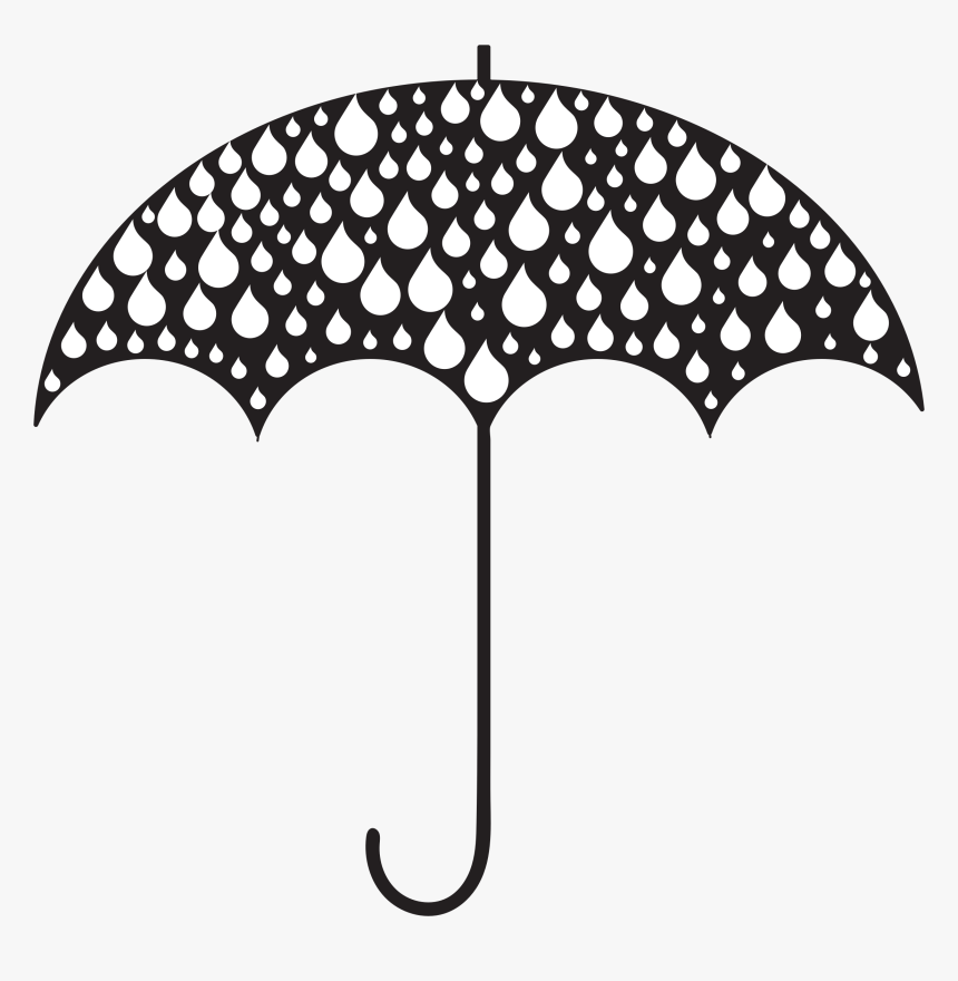 Rain Icon Png -this Free Icons Png Design Of Rain Drops - Umbrella With Raindrops Clipart, Transparent Png, Free Download