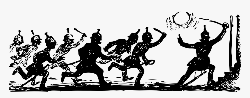 Soldiers Clip Arts - Battle Clipart Black And White, HD Png Download, Free Download