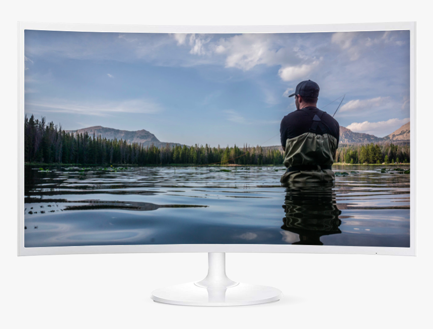 Tv Screen Fishing - Wading, HD Png Download, Free Download