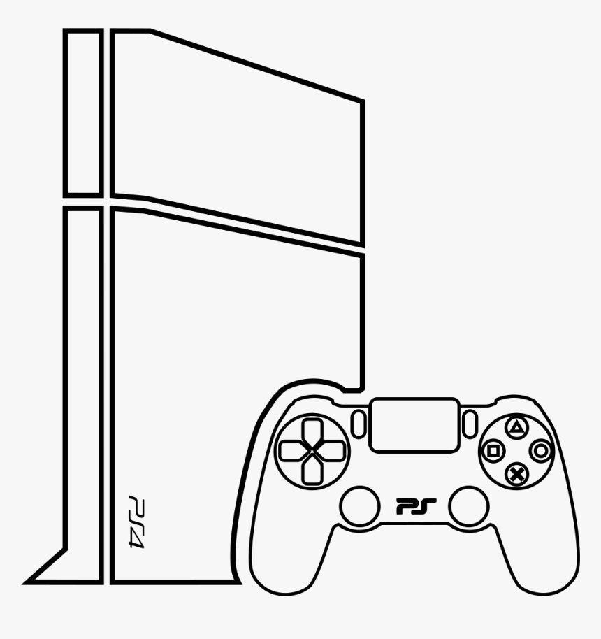 Video Game Console With Gamepad - Video Games Consoles Drawing, HD Png Download, Free Download