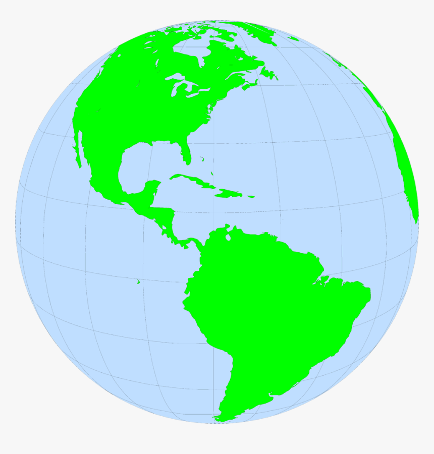 Globed Clipart Globe North America - North And South America On Globe, HD Png Download, Free Download