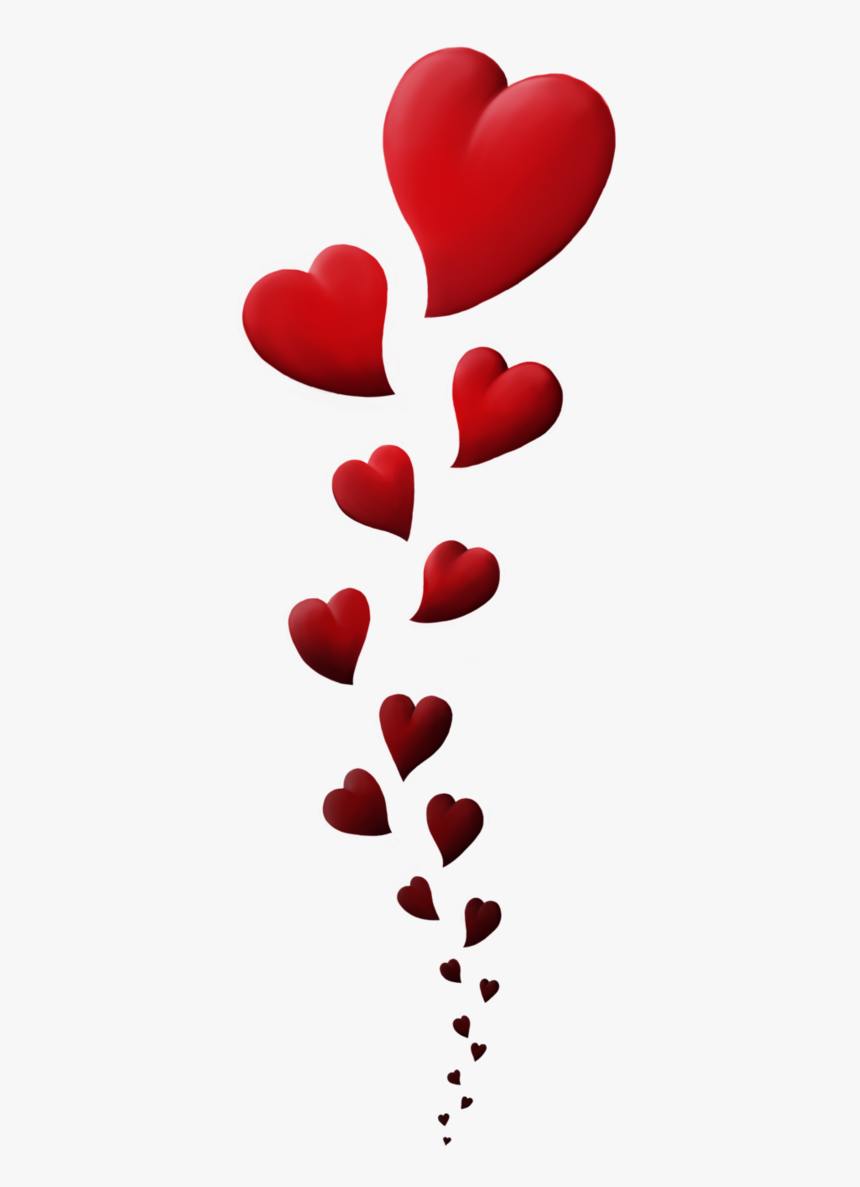 Love Heart Clipart Dance - Vertical Hearts Clip Art, HD Png Download, Free Download