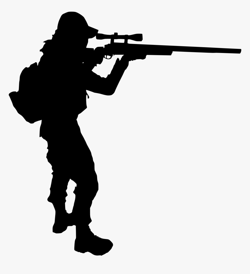 Sniper Silhouette Png, Transparent Png, Free Download