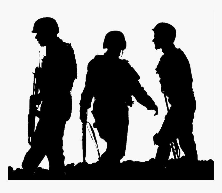 #soldiers #silhouette #freetoedit - Silhouette Of A Soldier Army, HD Png Download, Free Download