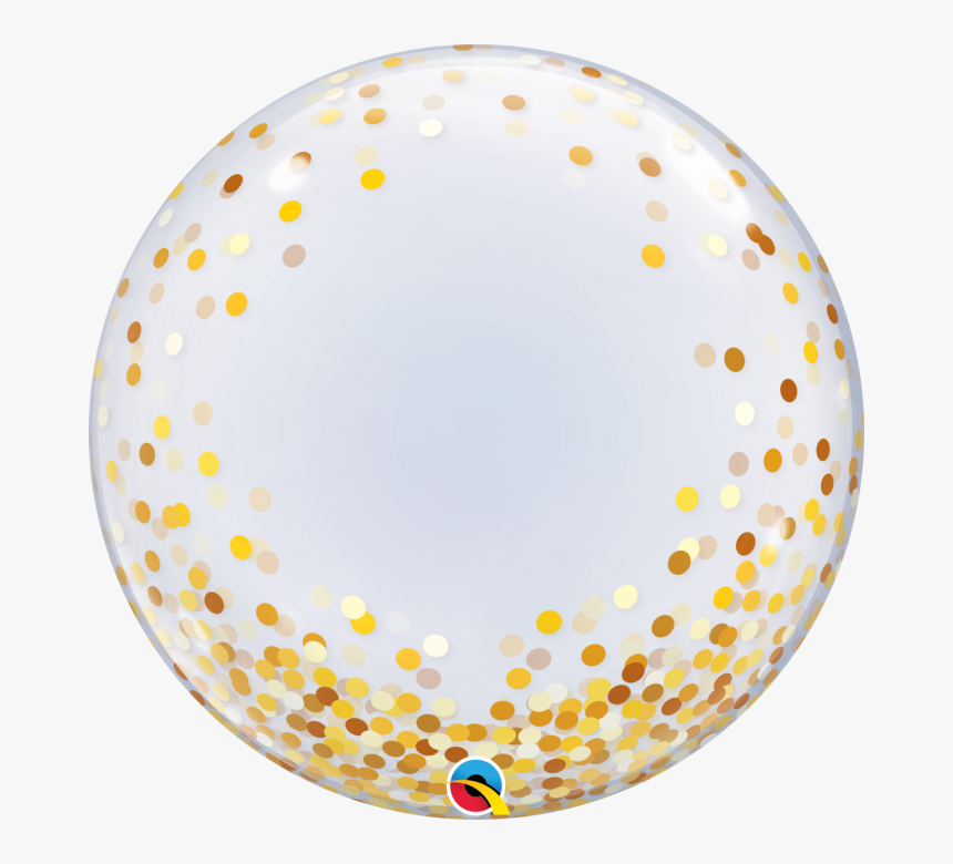 Confetti Deco Bubble Gold, HD Png Download, Free Download