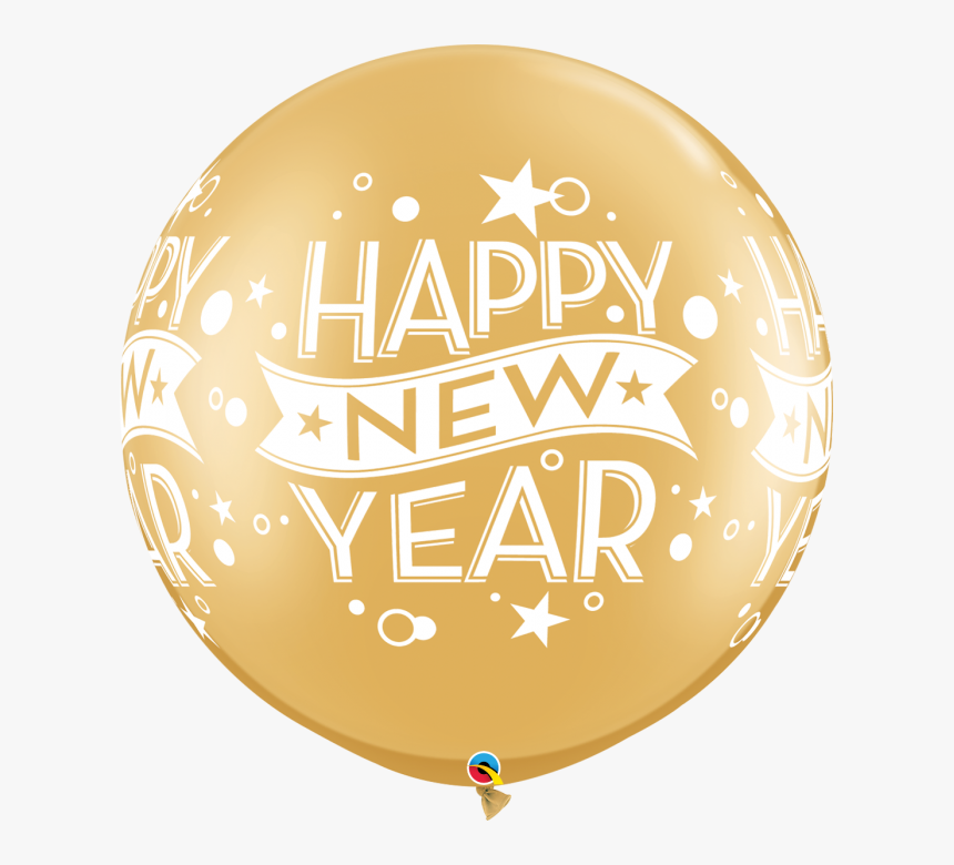 Gold Transparent Happy New Year Balloons, HD Png Download, Free Download