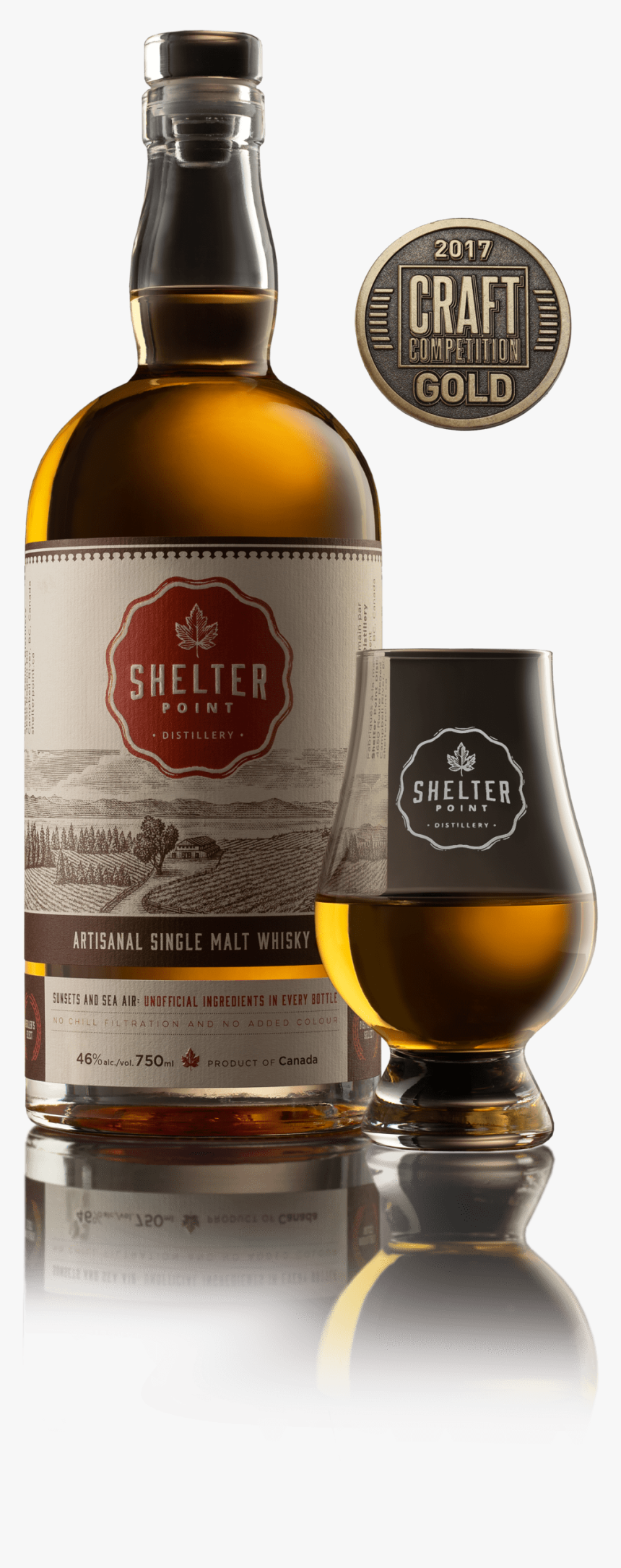 Shelter Point Double Distilled Single Malt Scotch Whisky - Single Malt Whisky, HD Png Download, Free Download