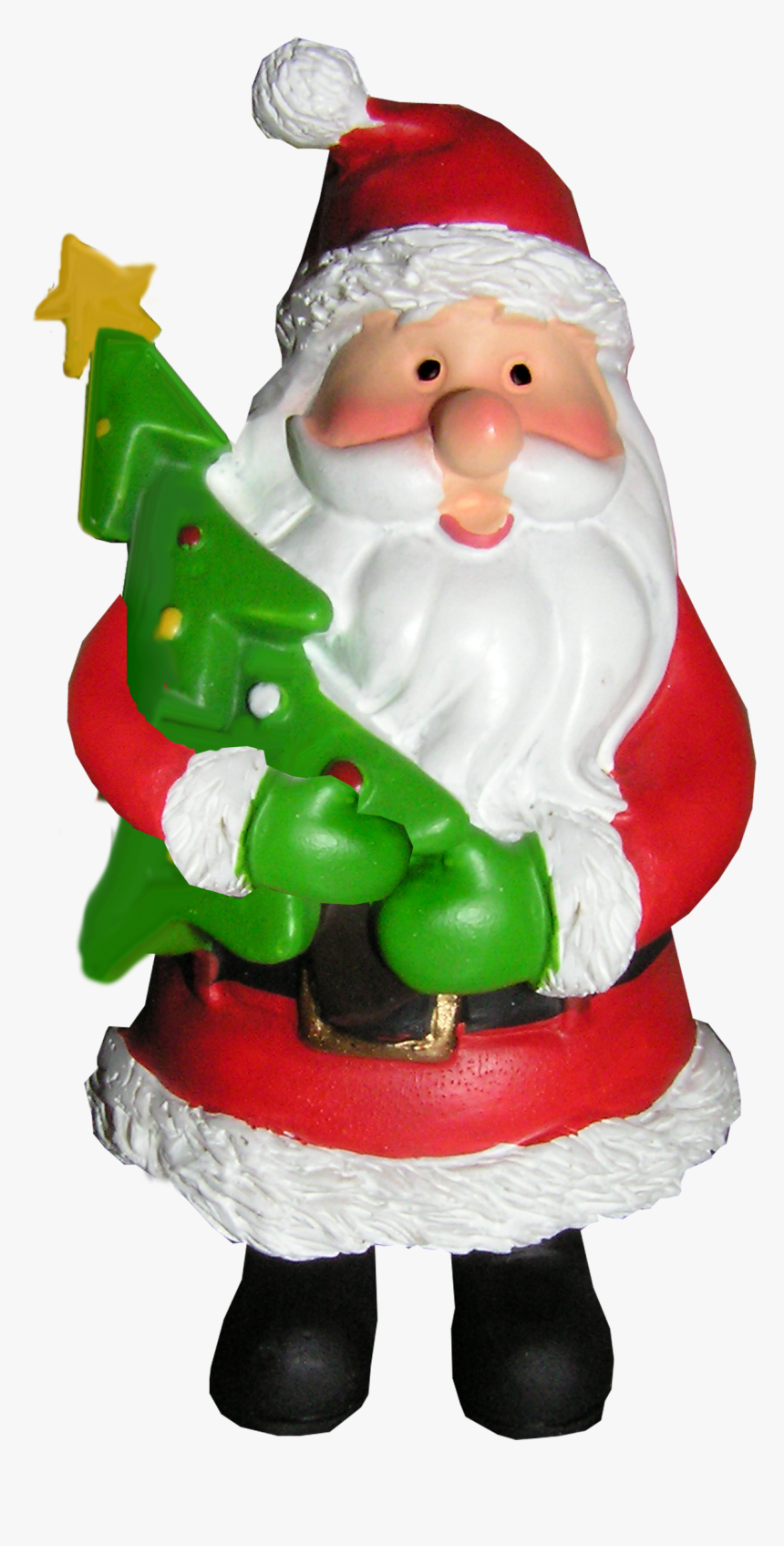 A Santa Hold Christmas Tree Png Image - Christmas Tree And Father, Transparent Png, Free Download