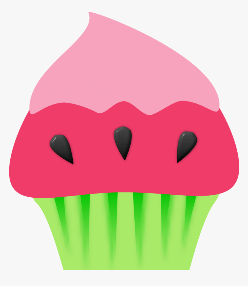 Watermelon Cute Clipart - Summer Cupcake Clip Art, HD Png Download, Free Download