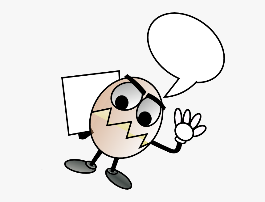 Egg Guy With Blank Speech Bubble Svg Clip Arts - Clip Art, HD Png Download, Free Download
