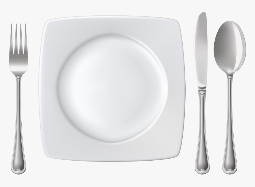 Plate Spoon Knife And Fork Png Clipart - Placemat, Transparent Png, Free Download