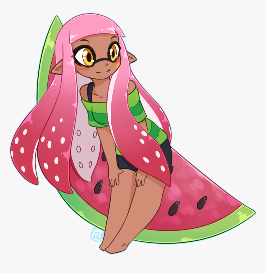 Watermelon Ink - Cartoon, HD Png Download, Free Download