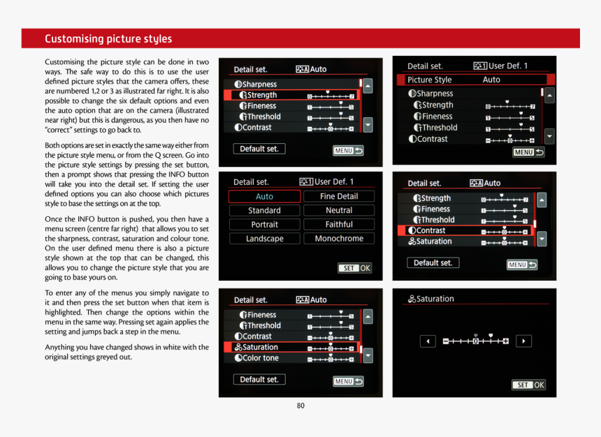 Canon 80d Picture Style Settings , Png Download - Canon 80d Picture Style Settings, Transparent Png, Free Download