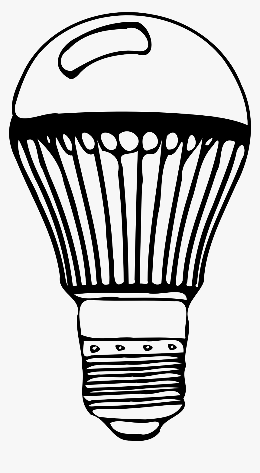 Led Light Bulbs Drawing - Sketch Of Led Bulb, HD Png Download, Free Download