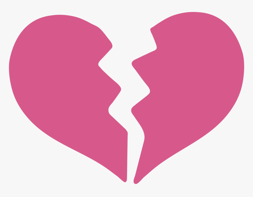 Broken Pink Heart Emoji, HD Png Download, Free Download