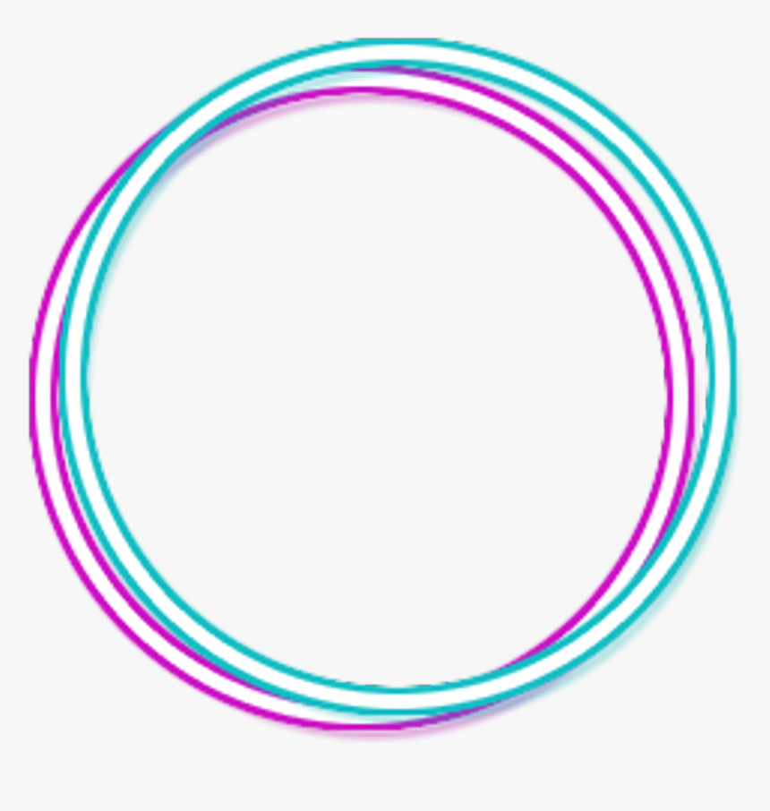 #neon #blue #pink #glow #circle #circleframe #frame - Transparent Background Neon Transparent Circle, HD Png Download, Free Download