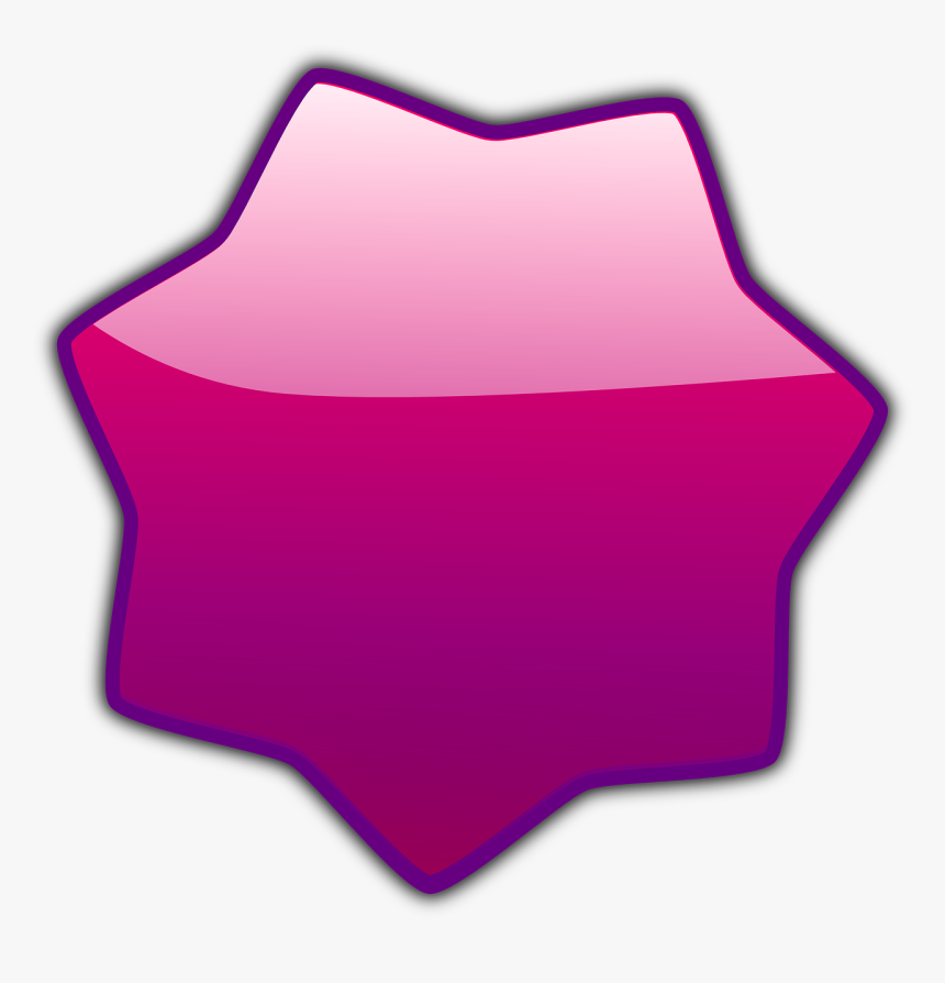 Gold Star On Pink Background Badge, HD Png Download, Free Download