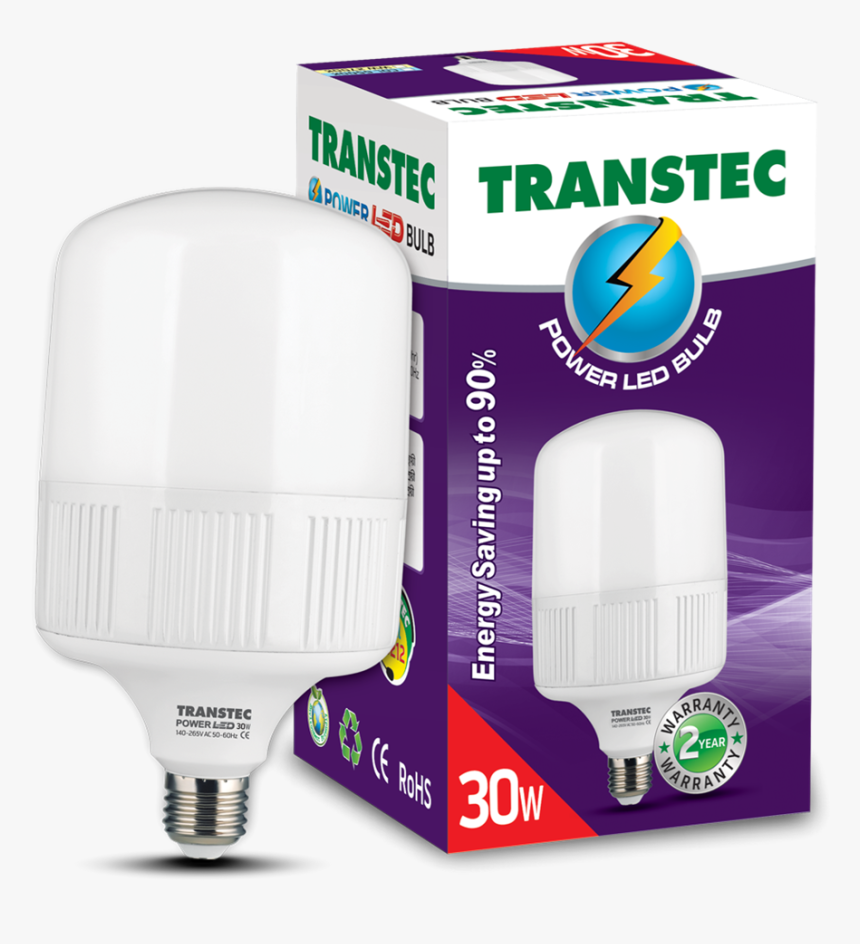 Transtec Power Led Bulb Bd Transcom Digital - Transtec Led Light, HD Png Download, Free Download