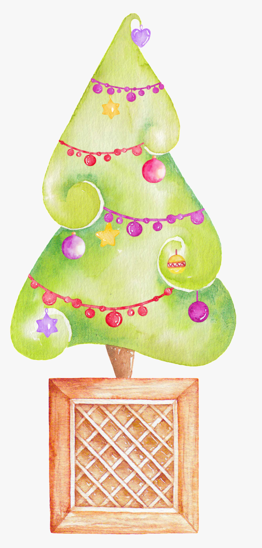 Abstract Cartoon Christmas Tree Png Transparent - Christmas Tree, Png Download, Free Download