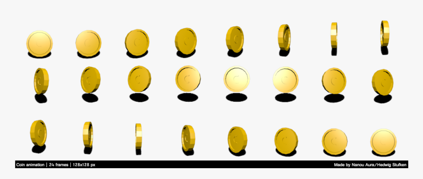 Coin Sprite Sheet Png - Coins Sprite Sheet Png, Transparent Png, Free Download