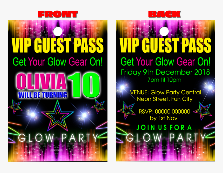 Neon Glow Disco Party, Pink Purple Green, Vip Guest - Kick Ass Dvd Cover, HD Png Download, Free Download