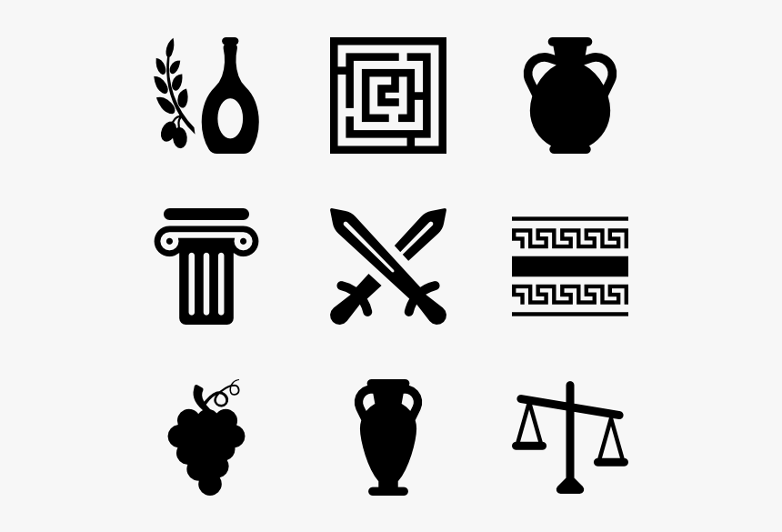 Ancient Greece - Environmental Clipart Black And White, HD Png Download, Free Download