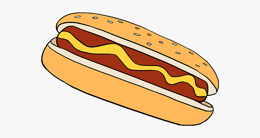 How To Draw Hot Dog - Hot Dog Draw Png, Transparent Png, Free Download