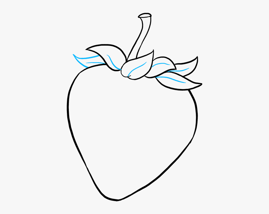 How To Draw A Strawberry - Small Strawberry Drawing Easy, HD Png Download, Free Download