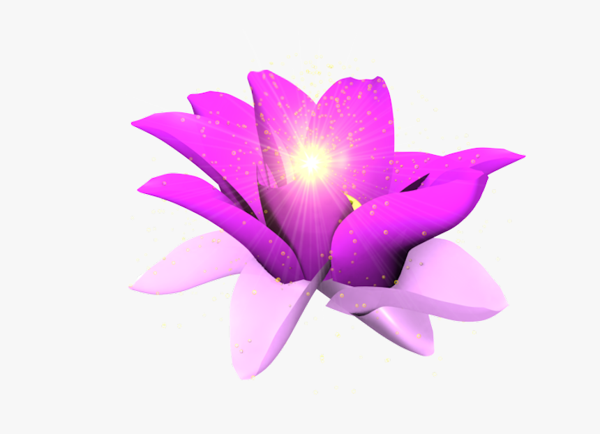 Purple Glowing Flower Png, Transparent Png, Free Download