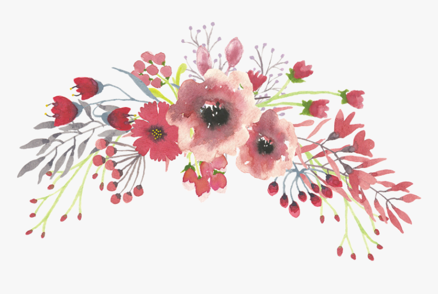 Watercolor Floral Png - Transparent Flower Watercolor Png, Png Download, Free Download