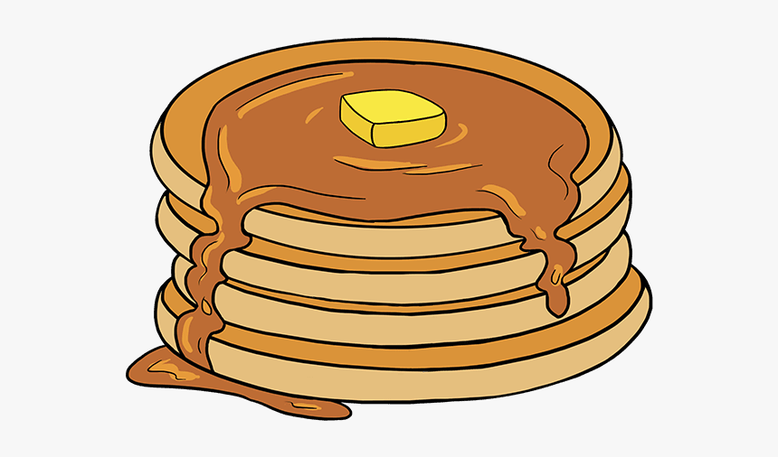 How To Draw Pancakes - Food Drawings Easy, HD Png Download, Free Download