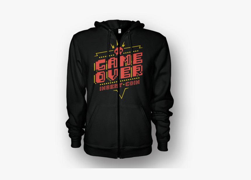 Game Over Insert Coin Hoodie - Hoodie, HD Png Download, Free Download