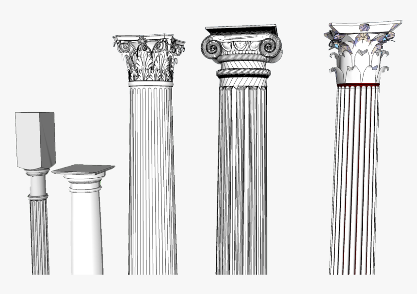 Greece Clipart Ancient Greek Architecture - Types Of Column Design, HD Png Download, Free Download
