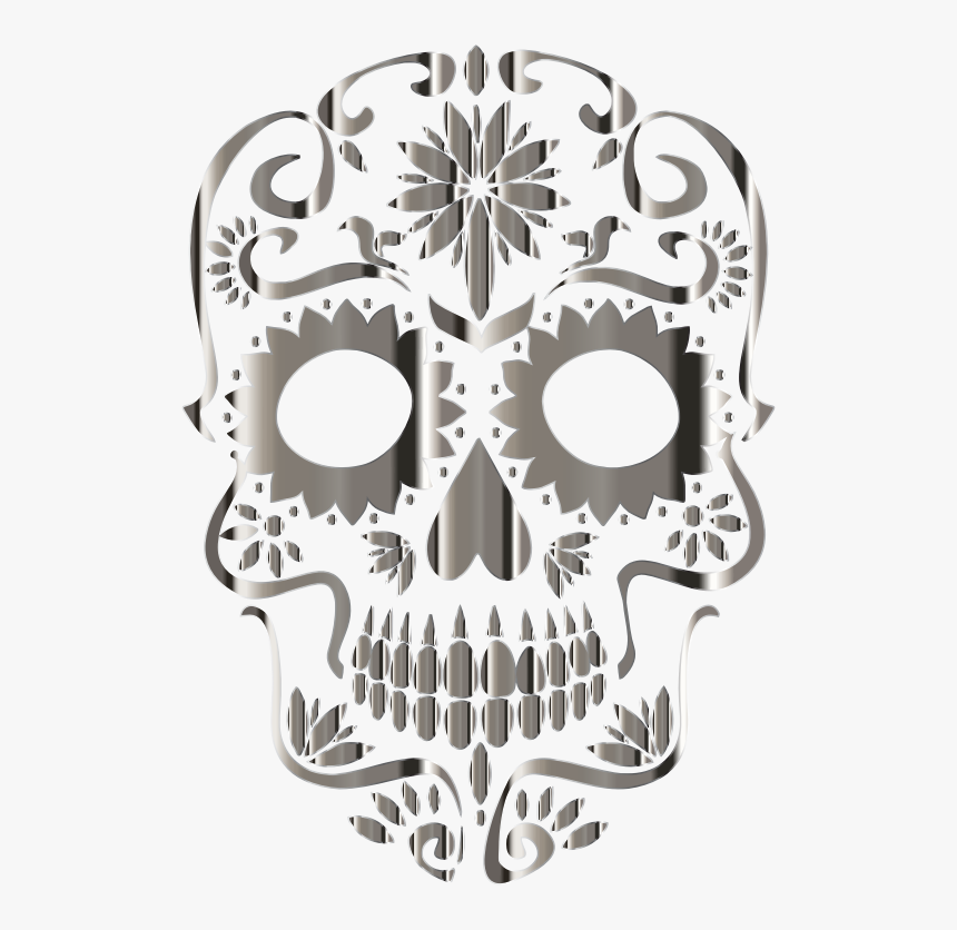 Chrome Skull Png - Sugar Skulls Clip Art, Transparent Png, Free Download