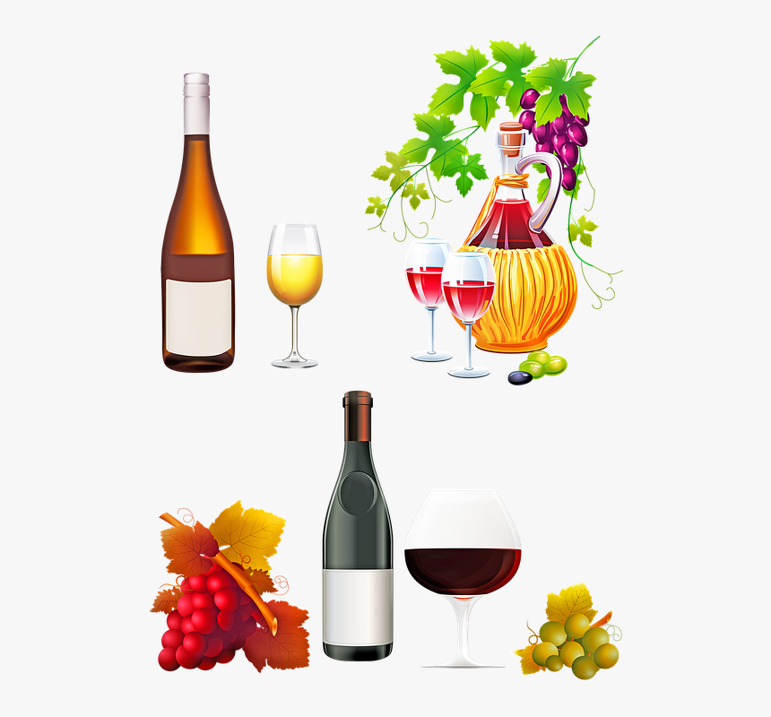 Wine, Grapes, Vines, Red Wine, White Wine, Vineyard - Tuscan Wine Clip Art, HD Png Download, Free Download