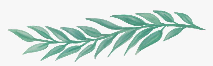Watercolor Leaf Design Png , Png Download - Blue Watercolor Leaves Png, Transparent Png, Free Download
