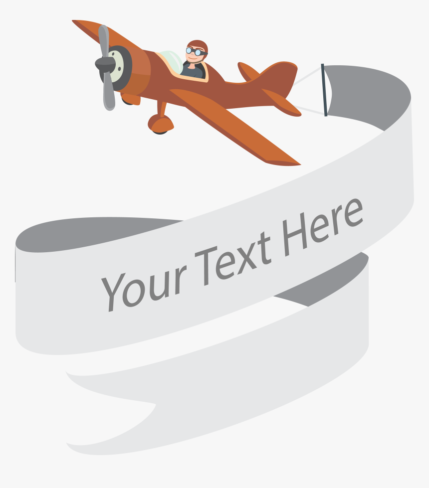 Png Plane Banner - Clipart Plane With Banner, Transparent Png, Free Download