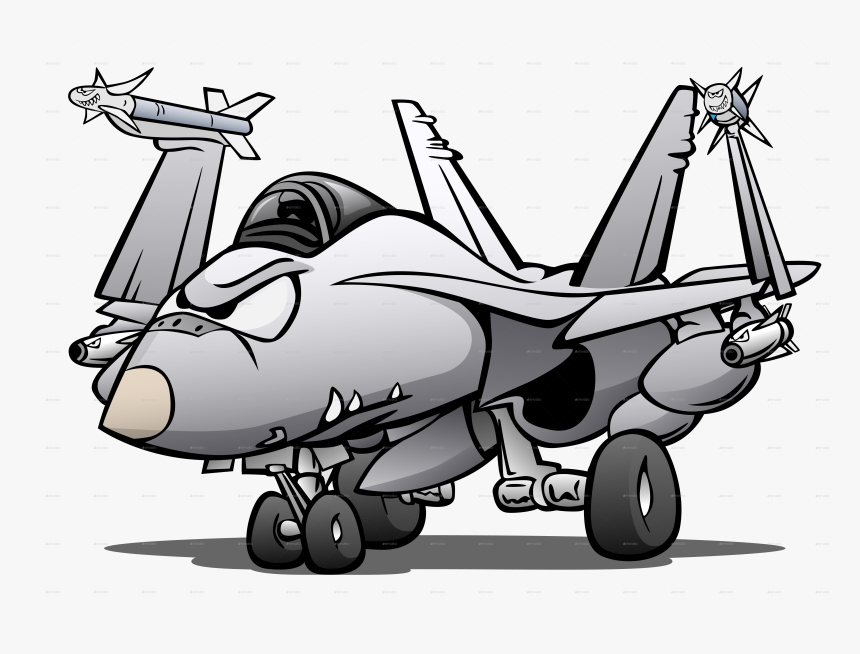 Fighter Aircraft Cartoon, HD Png Download, Free Download